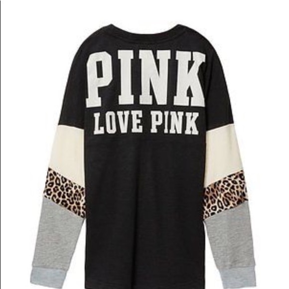 ISO VS PINK LEOPARD COLOR BLOCK CREW M OR L - Picture 2 of 2